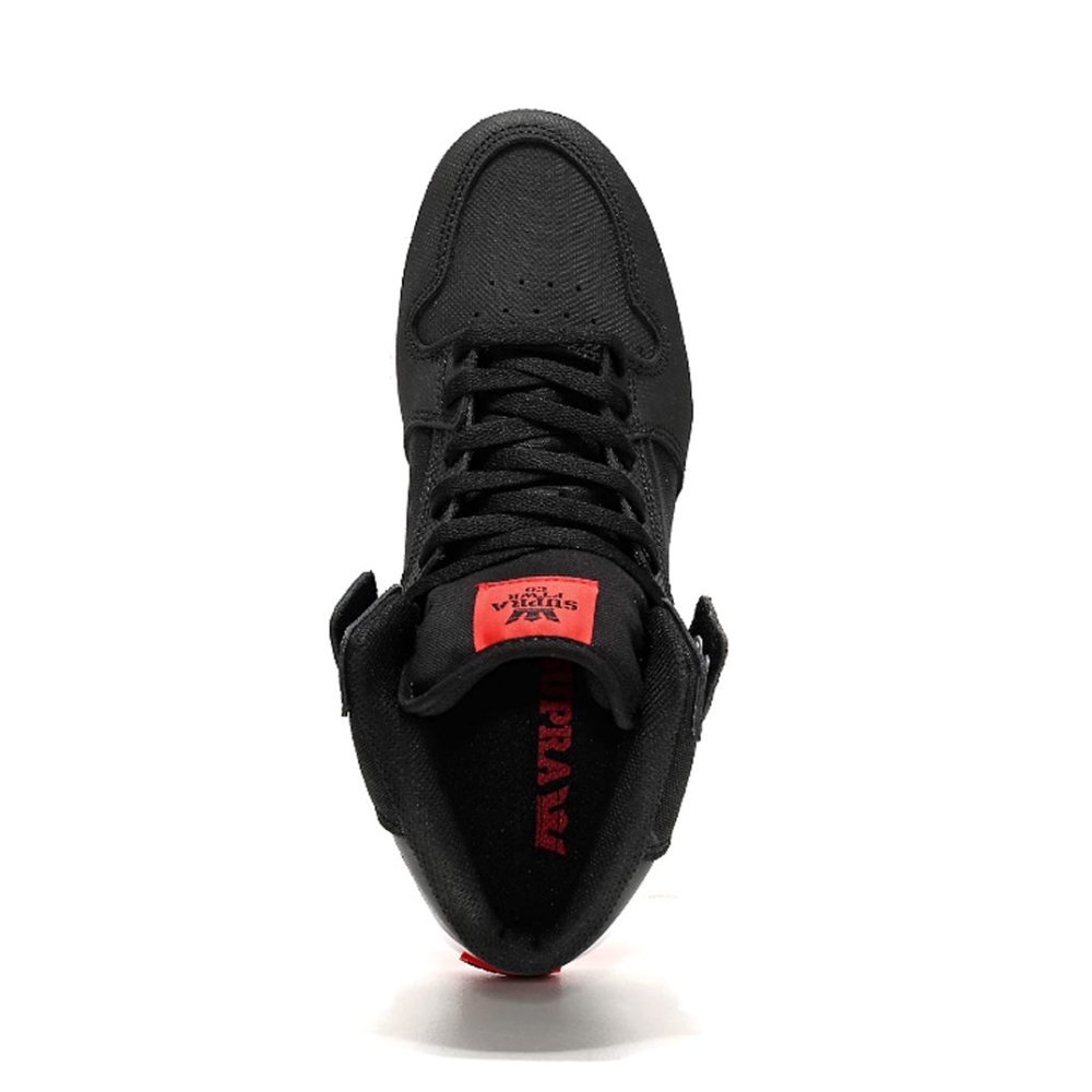 SUPRA VAIDER BLACK, WHITE & RED TUF SKATE SHOES NEW WITH BOX - Picture 3 of 10